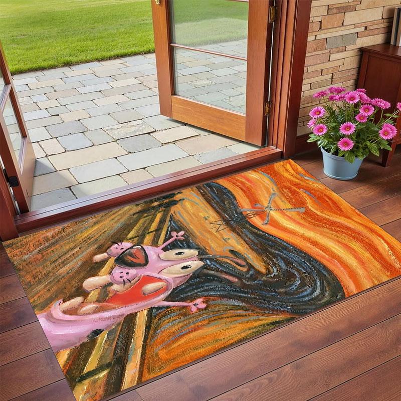 Crystal Velvet Rug Soft Non Slip Indoor Floor Mat Home DecorCourage the Cowardly Dog