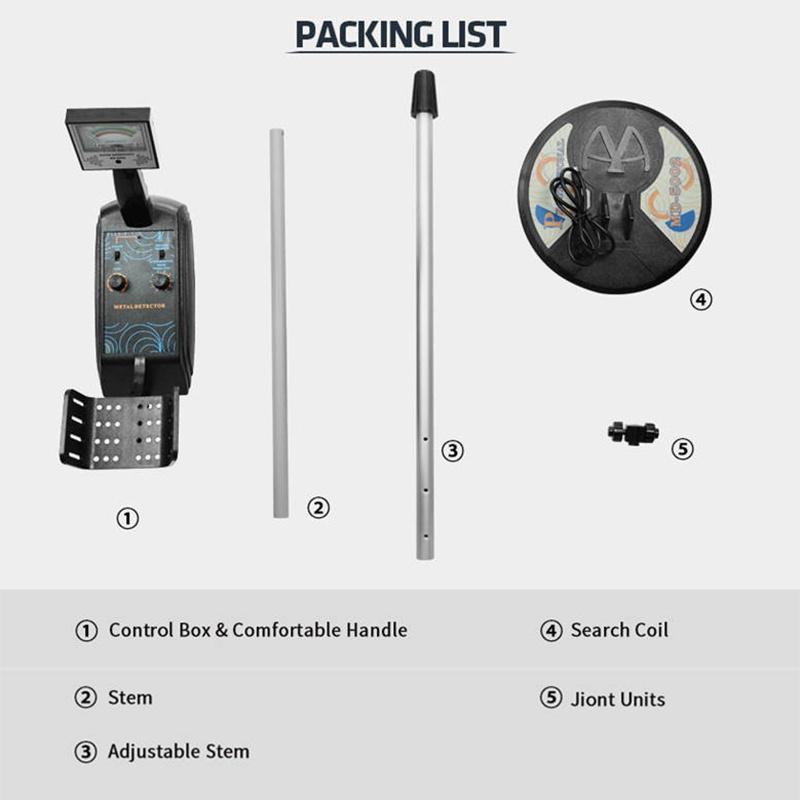 Waterproof Deep Sensitive Underground Metal Detector MD-5002 Gold Detectors MD5002 LCD Treasure Hunter Detector Circuit Black