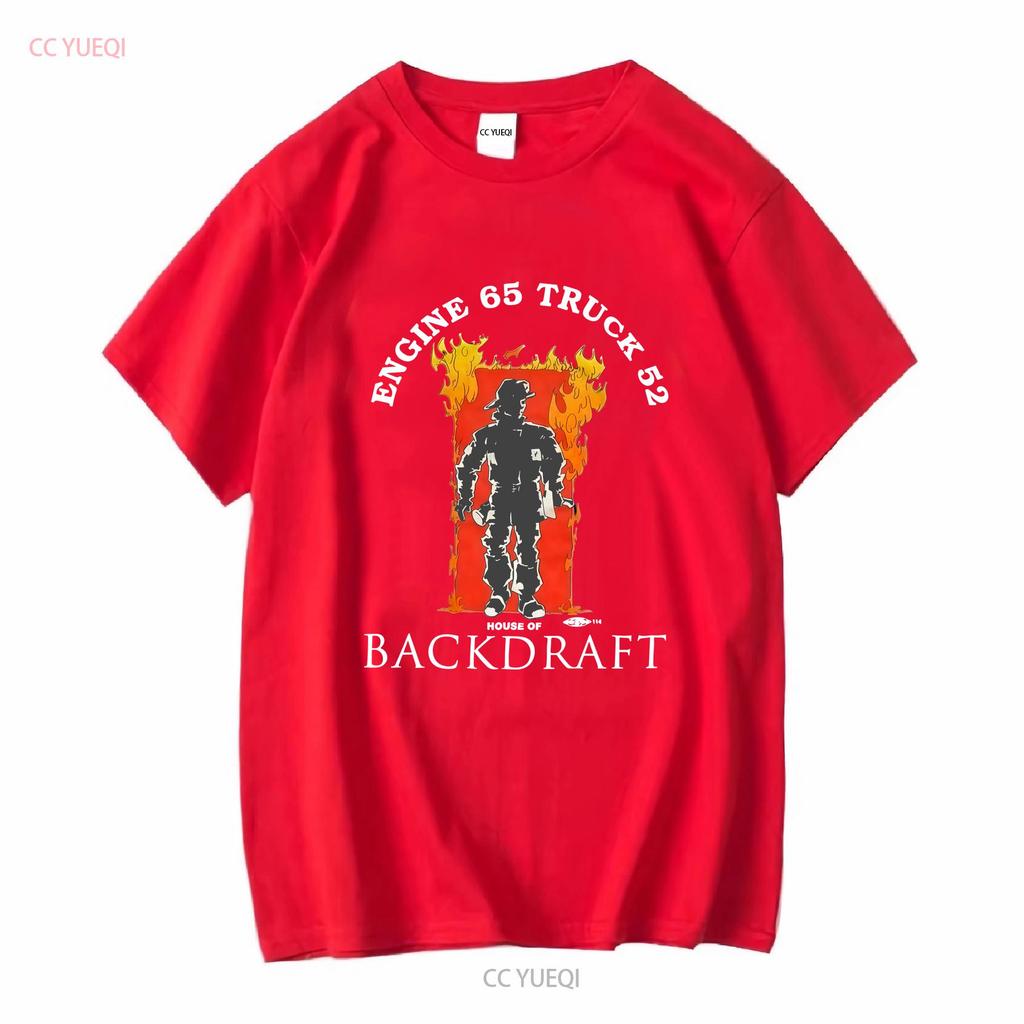 Chicago Fire Department FireFighter Engine 65 Truck 52 Backdraft T shirt Men XL vintage Washed Stylish homme Comfortable