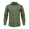 Designer Spring Summer Men's Casual Cotton Linen Solid Color Long Sleeve Shirts Loose Shirts