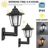Solar LED Wall Lamp Outdoor Solar Lamp Powered Sunlight Wall Light Waterproof Motion Sensor Street Light Garden Decoration Hexagonal Palace Lamp