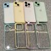 Роскошный прозрачный чехол конфетного цвета для iPhone 17 Air 16 15 14 13 12 Pro Max Plus Прозрачные акриловые бамперные защитные чехлы-накладки