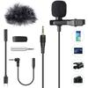 AGPTEK Lapel Microphone, Clip-on Microphone, Condenser Microphone, Omnidirectional Mini Microphone, Includes 4-Pole Type-C/3-Pole Adapter, Smartphone