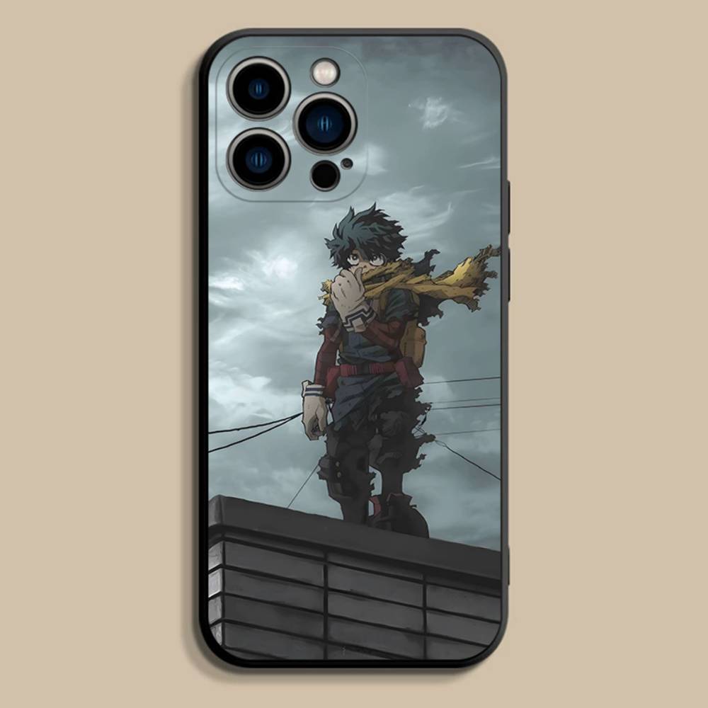 My Hero Academia D-Deku Phone Case For iPhone 17,16,15,14,13,12,Pro,Max,Plus,E,SE4,Air,Mini Black Soft Cover