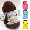 Pet Vest Cartoon Pattern Round Collar Sleeveless Pet Dogs Cats T-shirt Clothes for Summer