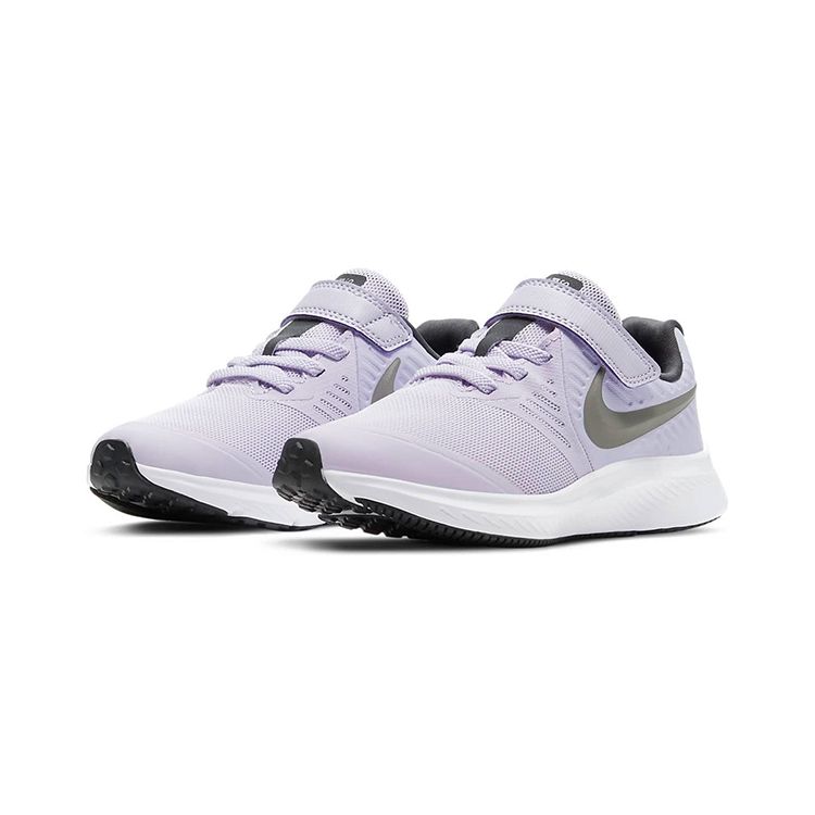Nike Детские кроссовки Star Runner 2 PS Violet Frost Metallic Pewter Фиолетовый Темно-Дымчато-Серый Белый AT1801-502