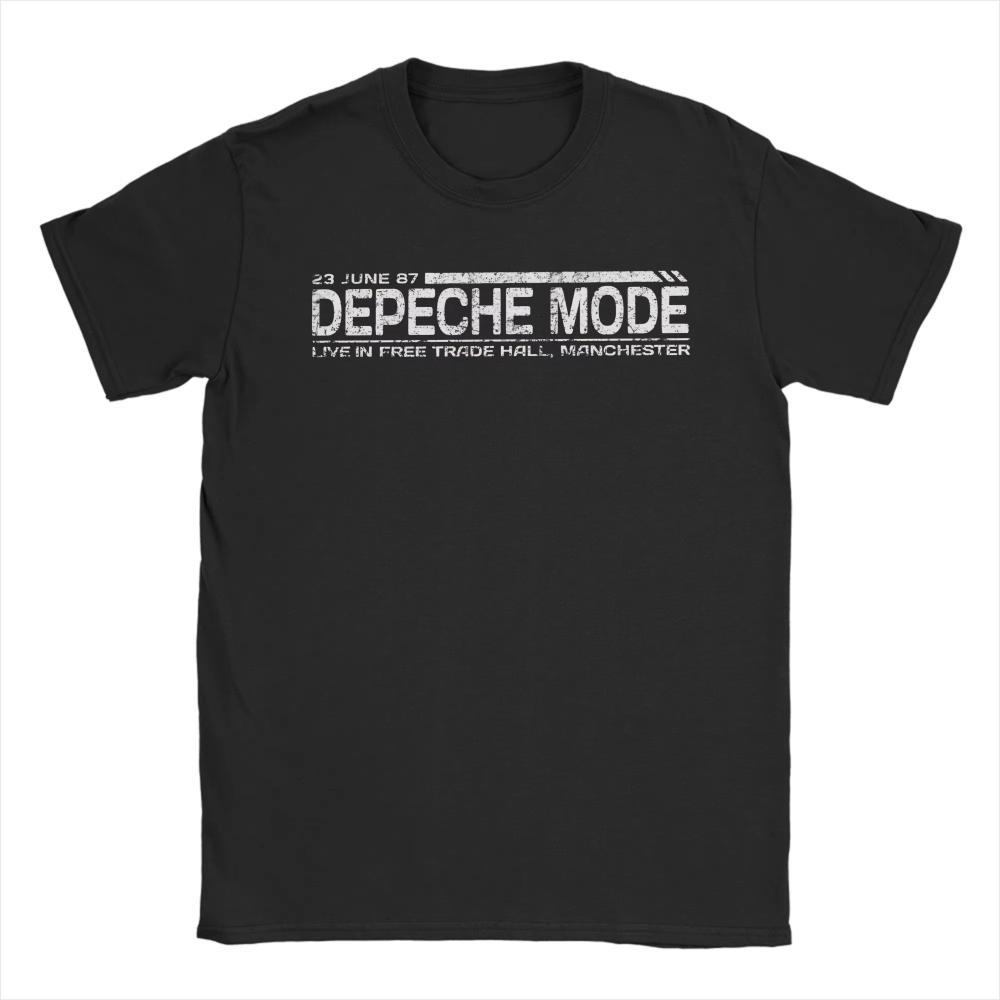 Depeche Music Band Printed TShirts for Unisex Women Mode Vintage Cotton Tee Shirt Crewneck Short Sleeve T Shirts XL Tops Summer