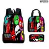 3d Sprunki Game Backpack With Waterproof Lunch Bag And Pencil Case For School