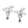 Cinnamoroll 20th anniversary earrings for both set of 2 Sanrio Characters Cinnamon Silhouette Cloud Swaying Blue Stone 925 Silver Cubic Zirconia