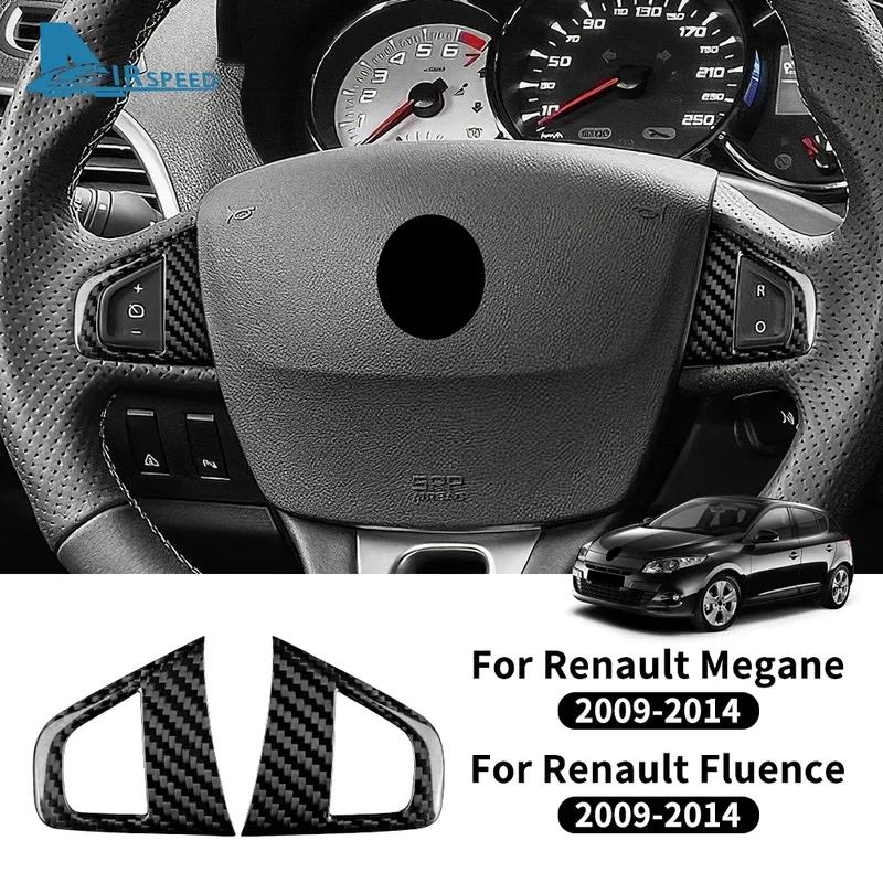 Real Dry Hard Carbon Fiber Sticker Trim For Renault Fluence Megane 3 RS 2009 2010 2011 2012 2013 2014 Car Steering Wheel Button