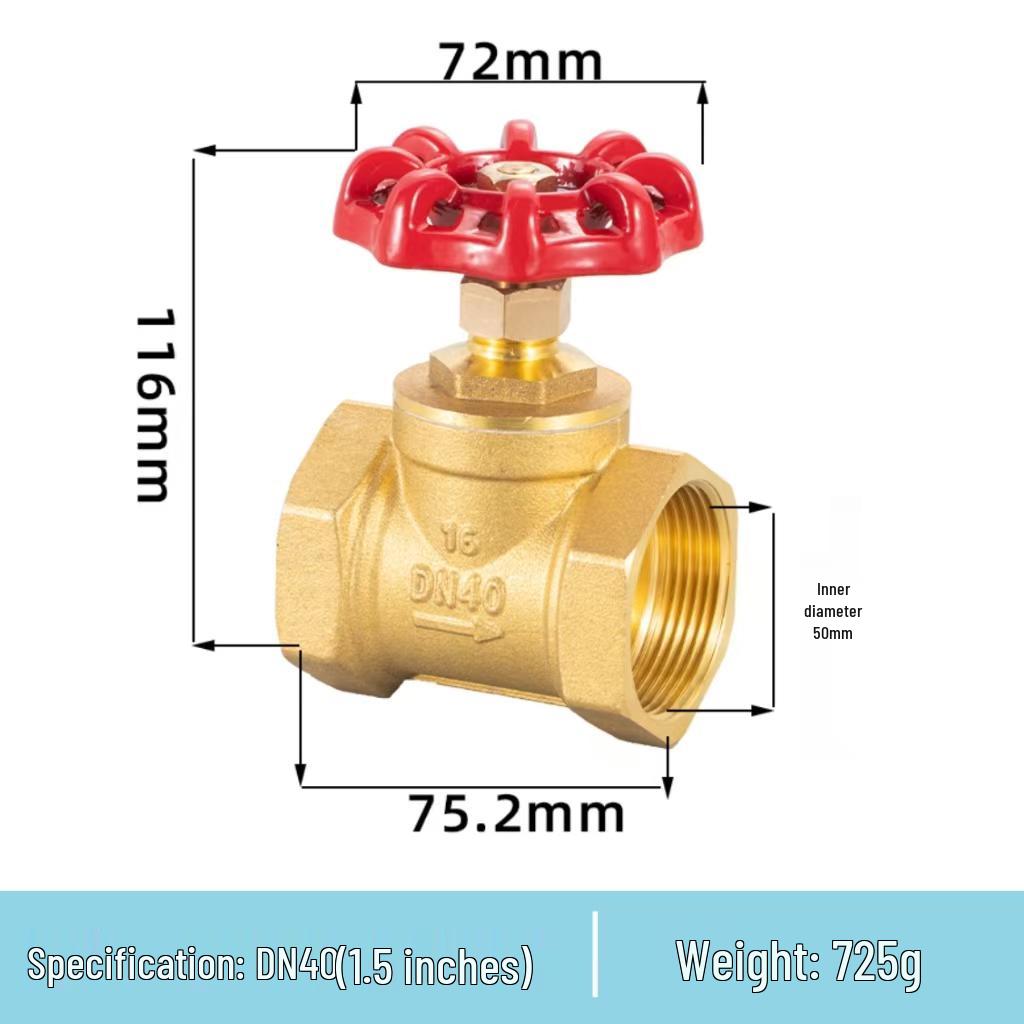 4-Point DN15 All-Copper Shut-Off Valve, 1-Inch High Temperature Steam & Air Conditioning Water Meter Switch Valve