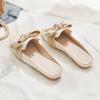 Woman Mules Summer Close Toe Women Slippers Bowtie Lazy Slides Flat Heel Girl Slippers Korean Outdoor Flip Flops