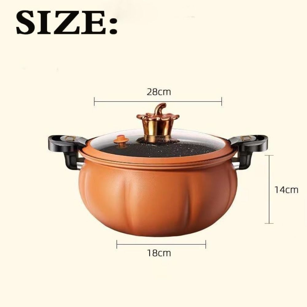 8L Fine Iron Pumpkin Micro Pressure Pot Glass Gas Stove Universal Pan Home Type Soup Pot  Kitchen