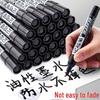 Waterproof Black Jumbo Marker with Broad Tip, Quick-Drying Oil-Based Fineliner for Logistics Printing