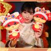 New Year Chinese Mascot Snake Plush Toy Wear Tang Suit Hat Cartoon Doll Gift