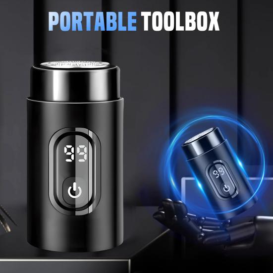 Мини-электробритва с цифровым дисплеем, USB-перезаряжаемая, водонепроницаемая, для влажного и сухого бритья, портативная, для путешествий, бритва для мужчин, триммер для бороды, инструмент для удаления волос