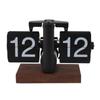 Flip Desk Clock Vintage 24 Hours Anti Slip Base Rotary Knob Adjustable Battery Powered Digital Flip