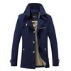 Autumn and Winter Men's Thin Washed Casual Jacket Men's Medium and Long Trench Coat Large Size