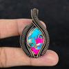 Cotton Candy Turquoise Pendant Copper Wire Wrapped Pendant Antique Jewelry Gemstone Pendant Copper Jewelry Gifts for Mother Handmade Pendant