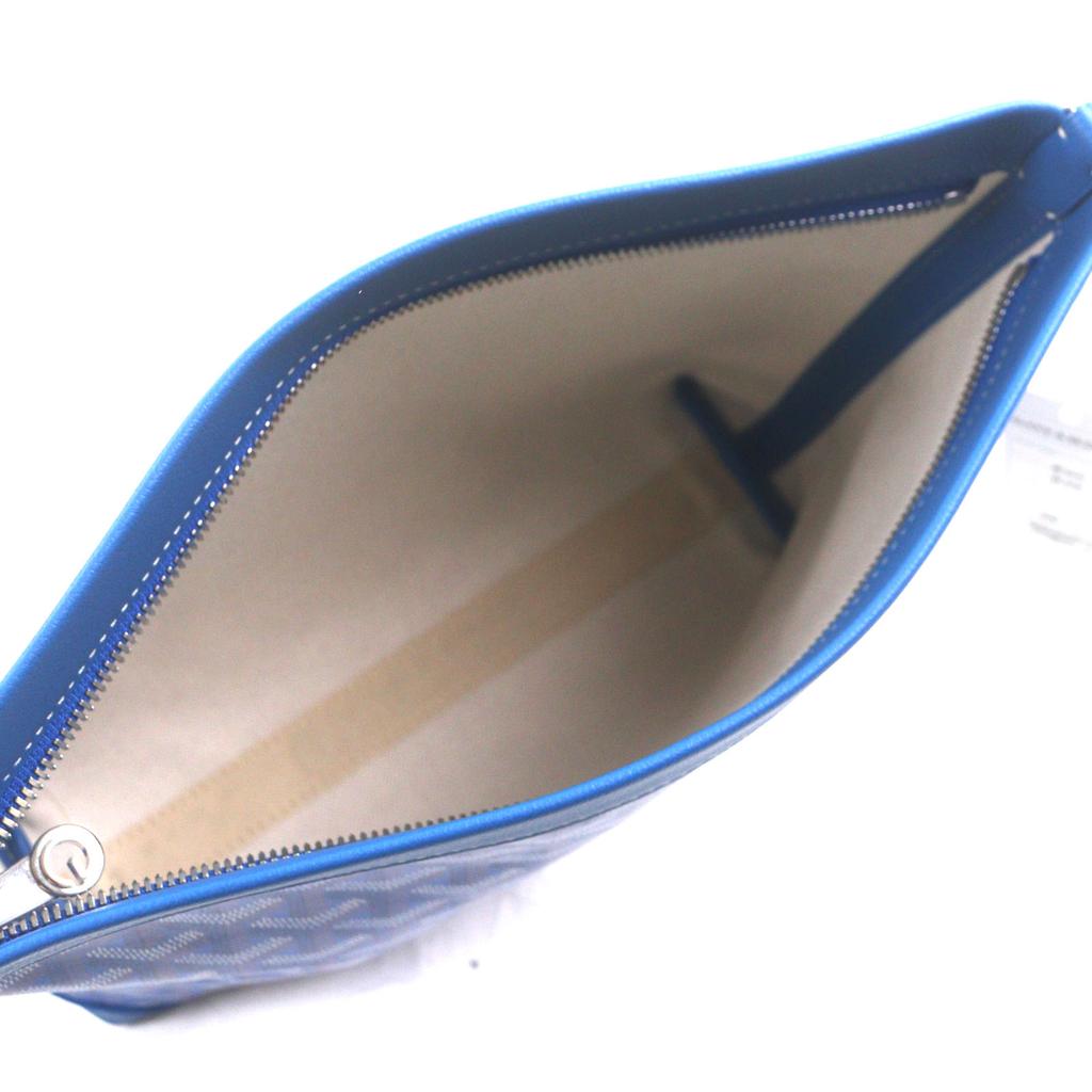 Pristine GOYARD Clutch Bag Conti Pouch Blue Mens CONTIPPMLTY01CL01P Used