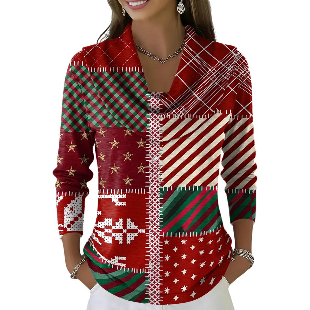 Женский повседневный и модный свитер с круглым вырезом, длинными рукавами и принтом