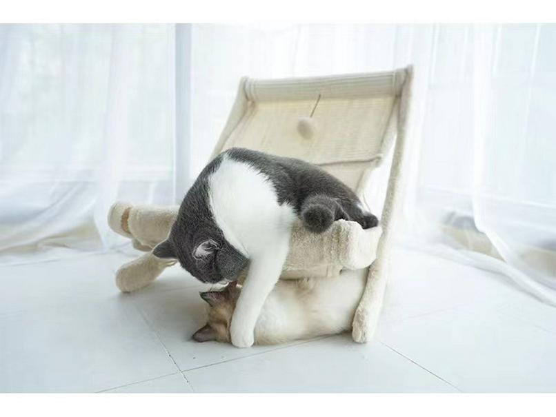 All-in-One Cat Bed: Climbing Frame, Nest, and Scratching Board Sofa - Sisal, No Dandruff, Summer-Ready
