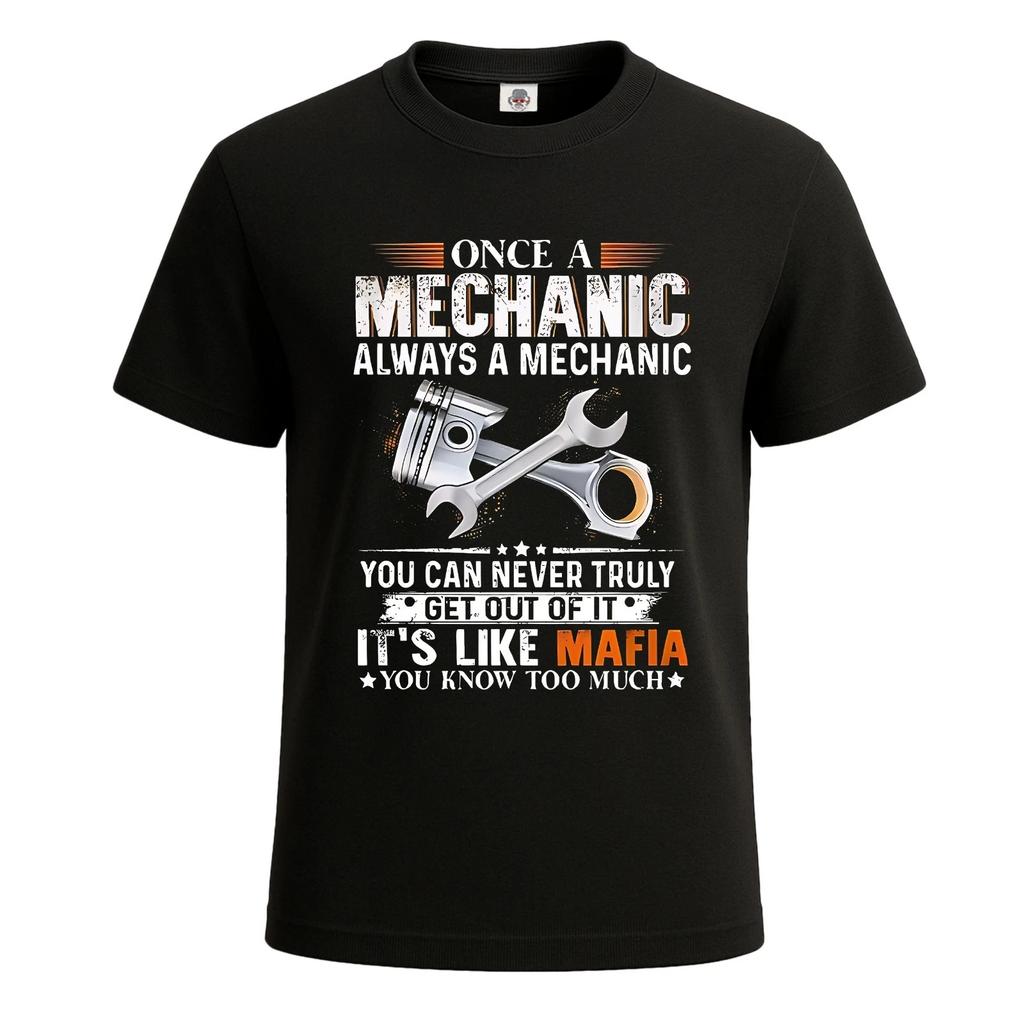Unisex T-shirt Once A Mechanic Always A Mechanic Graphic Novelty Mens T Shirt Funny Shirt Top