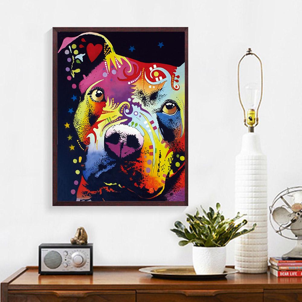 Полный круглый/квадратный 5D Diy алмазная живопись Цветная вышивка собаки полный набор для вышивки крестом домашний декор подарок ручной работы