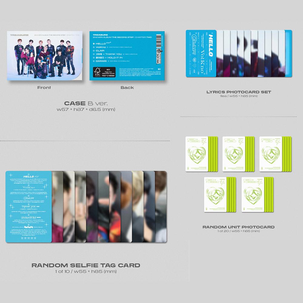 TREASURE [ВТОРОЙ ШАГ : ГЛАВА ВТОРАЯ] Альбом YG TAG, версия. (Вкл.. ЮГ подарок)