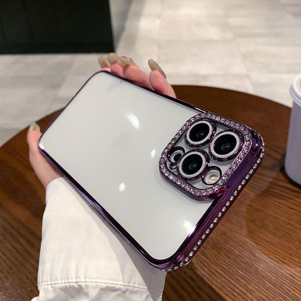 iPhone 16/17 Pro Max Diamond Edge Clear Silicone Case