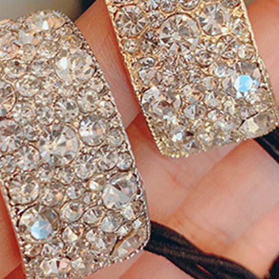 2 шт. резинки для волос, блестящие стразы, эластичные резинки для хвостиков, сверкающие блестящие веревки для волос, аксессуары для волос