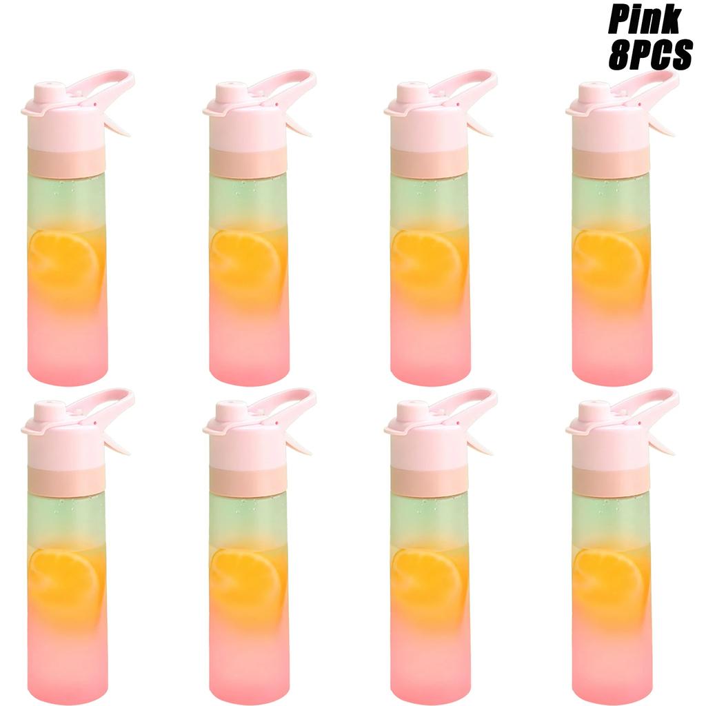 1-8PCS Spacious Outdoor Use Portable Handy Cup Straw Mist Water Bottle Running Exercise Outdoor Use Athletic Drinking Water Bottle