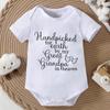 Infant Baby Cotton Romper "Handpicked For Earth By My Great Grandpa In Heaven" Print Jumpsuit