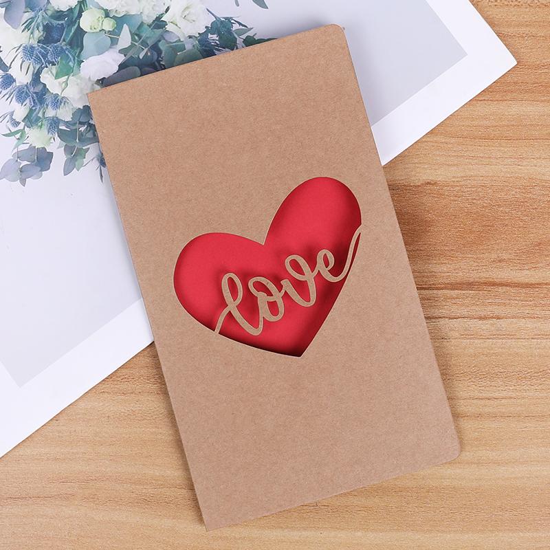 Вырезанные цветы в форме сердца на День святого Валентина Поздравительная открытка на День матери с конвертом Подарочная карта Приглашение на день рождения Принадлежности для свадебных торжеств