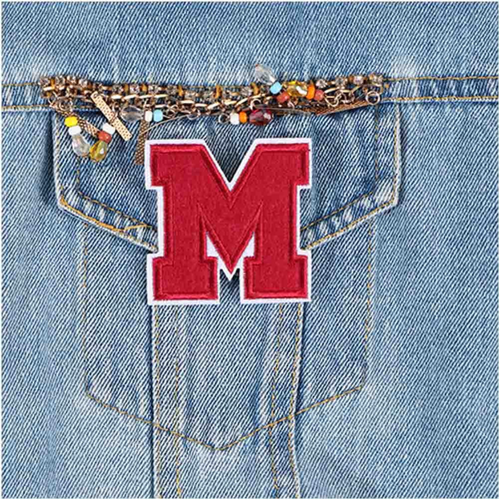 on 3D Crafts English Alphabet Sewing Fabric for T-Shirt or Coat Apparel A-Z Patches Applique Letter Patches Clothes Embroidery