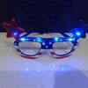Independence Day Light Up Glasses LED American Flag Flashing Shades 4th of July Veterans Day Memorial Day Fast/Slow Glow Glasses
