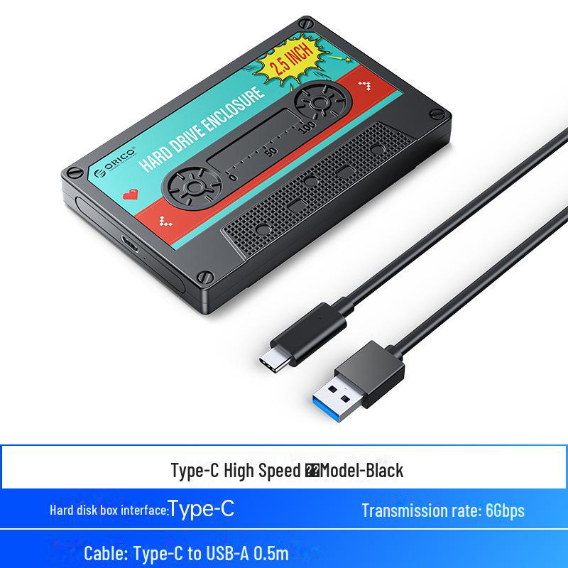 Orico 2580U3 2.5" Внешний Type-C SSD SATA USB Универсальный корпус для жесткого диска