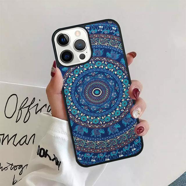 Чехол для телефона ретро-цветочный с мандалой и подсолнухом Для iPhone 17 Air 15 16 14 13 12 Pro Max 11 Pro Max Plus Coque