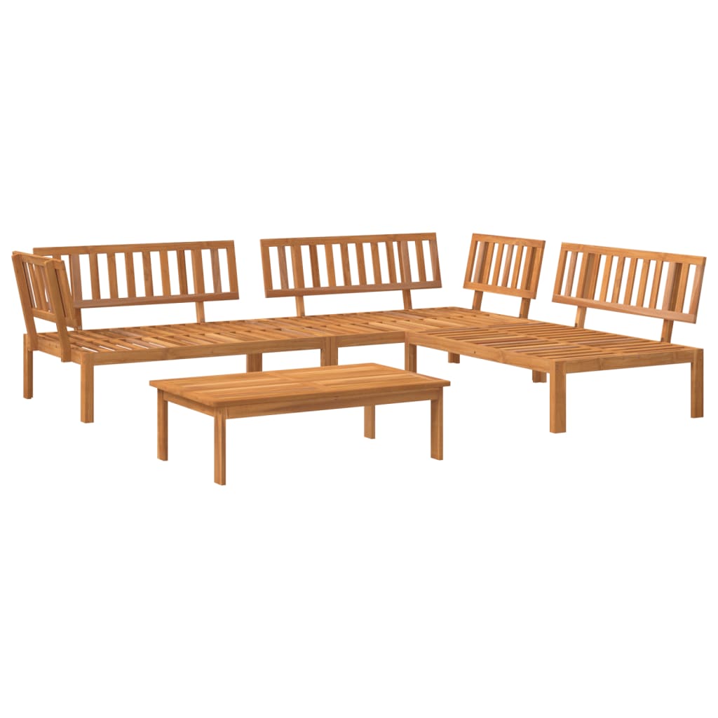 4 piece garden sofa set made from pallets solid acacia wood