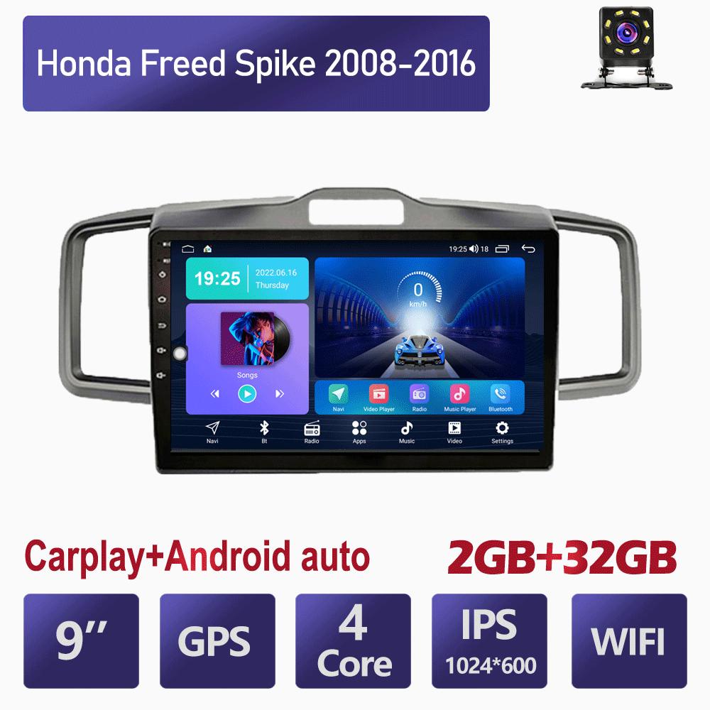 Автомобильное радио на базе Android Carplay для Honda Freed Spike 2008-2016, автомобильный мультимедийный видеоплеер, GPS-навигация, WIFI, 2 + 32 ГБ