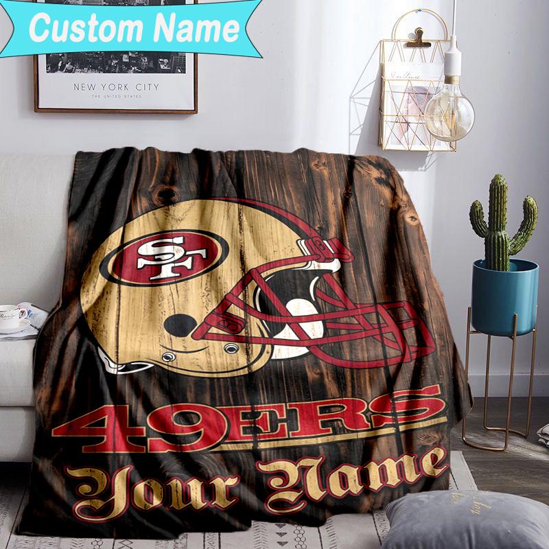Custom Name Blanket Faithful 49ers football Blanket Bedding Blanket for Travel, Camping, Living Rooms, Offices, Sofas, Fan Christmas gift