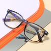 Anti Blue Light Reading Glasses with Square Frame for Women High-Definition Elderly Transparent Presbyopia Lenses Men Glasses