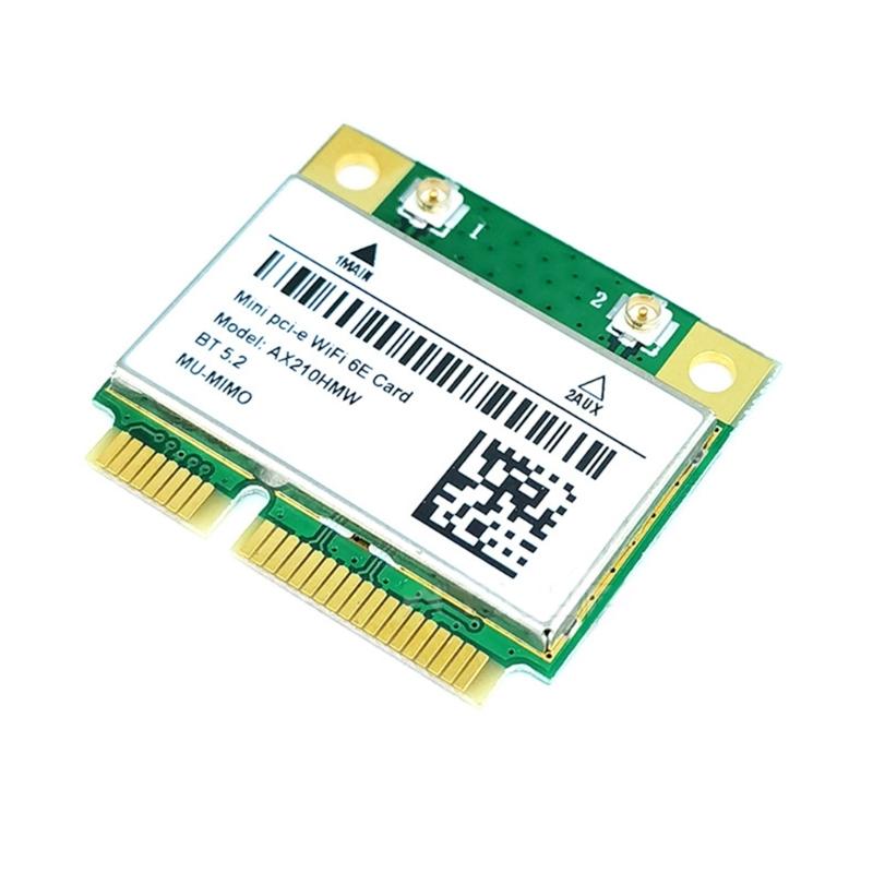 AX210 AX210HMW 5374Mbps WIFI 6E 2.4/5/6G -band Therne Wireless K Card Wifi6e PCIE Bluetooth-compatible5.2