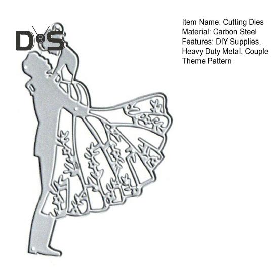 День святого Валентина Пара Металлические штампы DIY Искусство Ремесла Скрапбукинг Свадебные Поздравительные Открытки Украшения Углеродистая Сталь Тиснение Шаблоны Трафареты