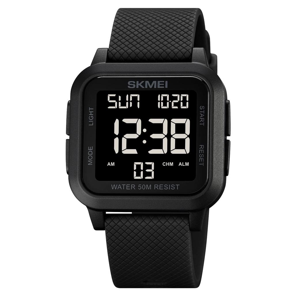 Datirzyx Digital Watch for Uppercase Waterproof Arm Sports Double Time with Alarm Japanese Manual Included Easy-to-read Men, Display, Watch, Men's