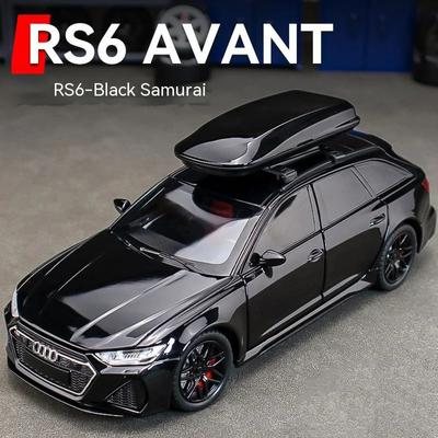1/32 Модель игрушечной машины RS6 со звуком, светом, открывающимися дверями, литая из сплава, коллекционная игрушка-транспортное средство для мальчика, взрослого, фестивальный подарок 111