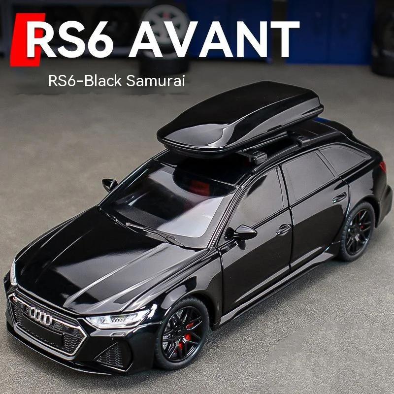 Игрушечная модель автомобиля RS6 в масштабе 1/32 со звуком и светом, открывающиеся двери, литая модель автомобиля из сплава, коллекционная игрушка для мальчика, взрослого, праздничный подарок