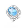 Роскошный камень ноября, натуральный небесно-голубой топаз, большое серебряное кольцо с драгоценным камнем, уникальный нежный нейтральный дизайн, изящные ювелирные украшения
