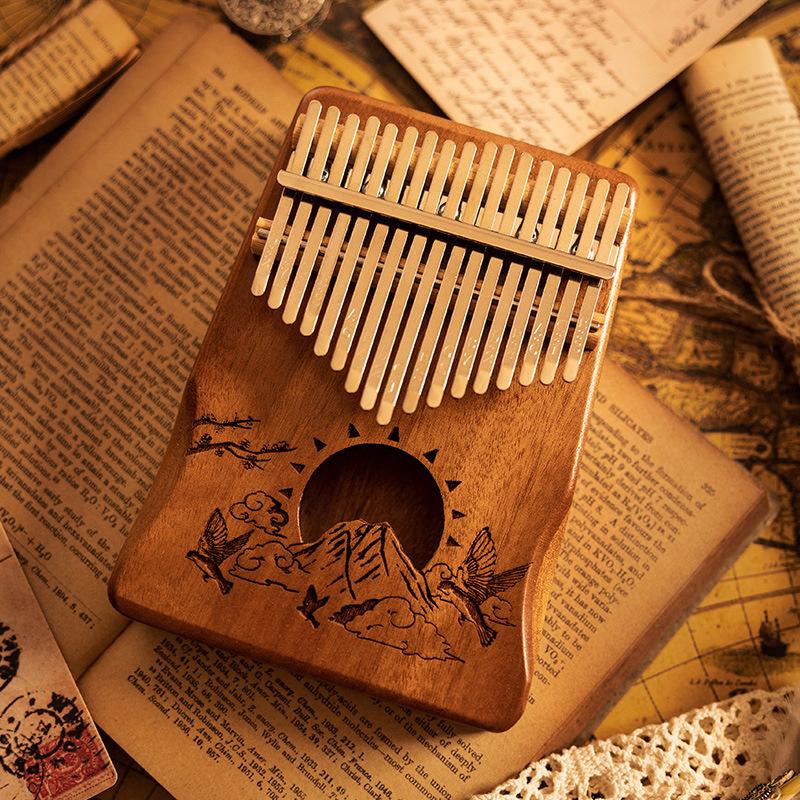 Деревянная калимба 17 клавиш музыкальная клавиатура для посвященных 21 клавиша калимба звуковая терапия портативные профессиональные инструменты пальчиковое пианино детский подарок