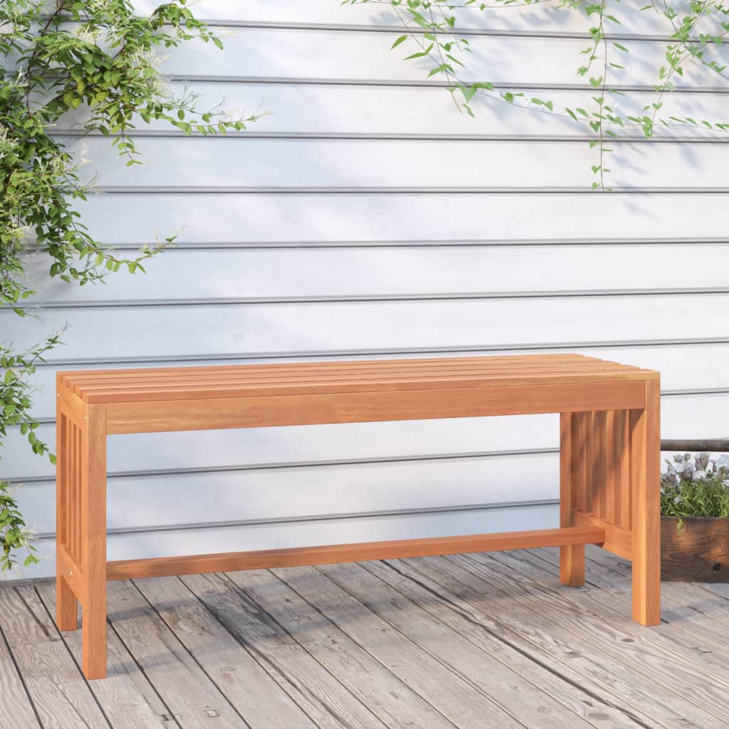 Vidaxl Ławka Ogrodowa, 110 Cm, Lite Drewno Eukaliptusowe